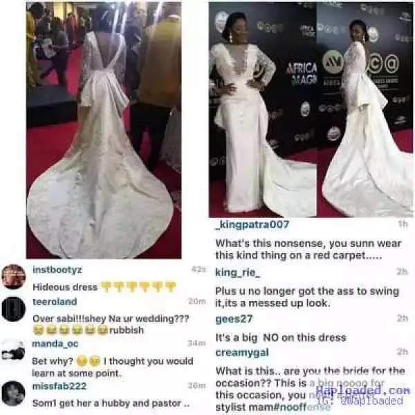 Beautiful Nonsense? Fans Blasts The Heck Out Of Ini Edo For Wearing This Outfit To AMVCA Last Night